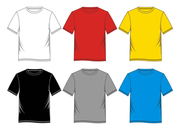 Шаблоны: Мужские футболки — стоковый вектор