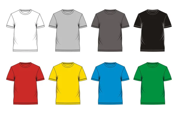 Modello di T-shirt vuoto — Vettoriale Stock