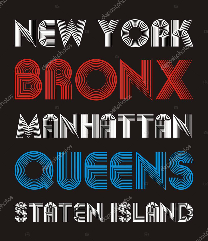 5th avenue design graphic, T-shirt graphic, Vector image