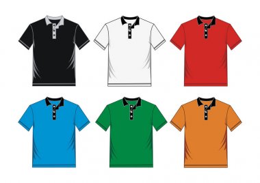 Gömlek şablonları renkli vektör