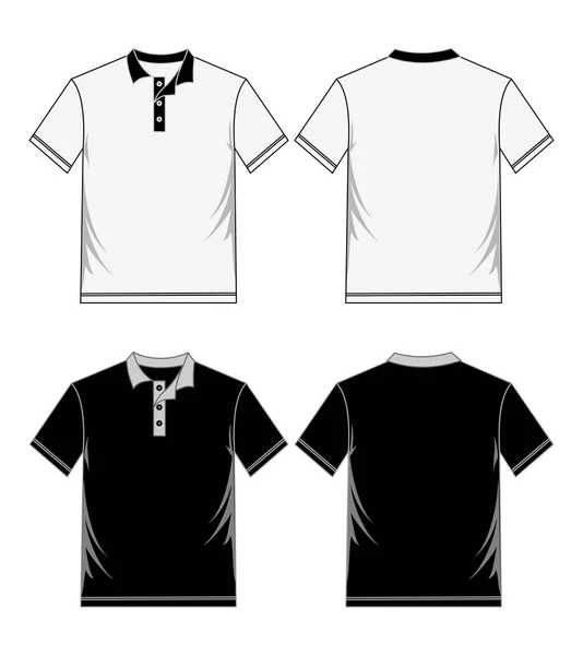 Shirt templates Black White vector — Stock Vector