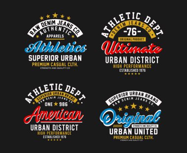 Üniversite Spor t-shirt grafik ayarla