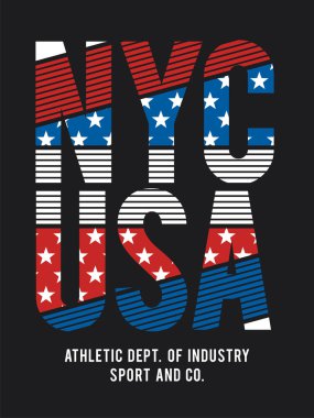 NYC ABD doku bayrakları tipografi tasarım