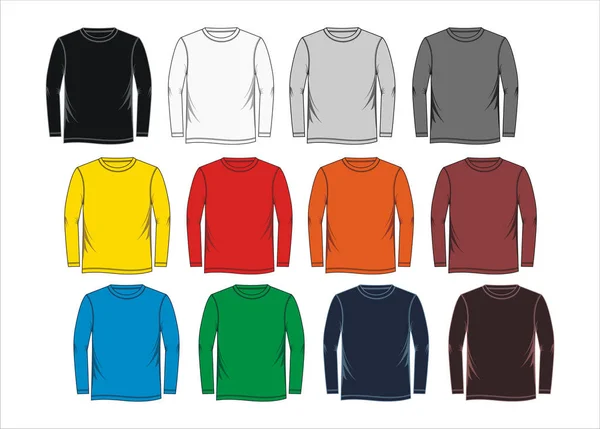 T-Shirt uzun kollu şablonları