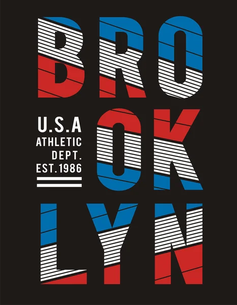 体育布鲁克林纹理标志 — 图库矢量图片