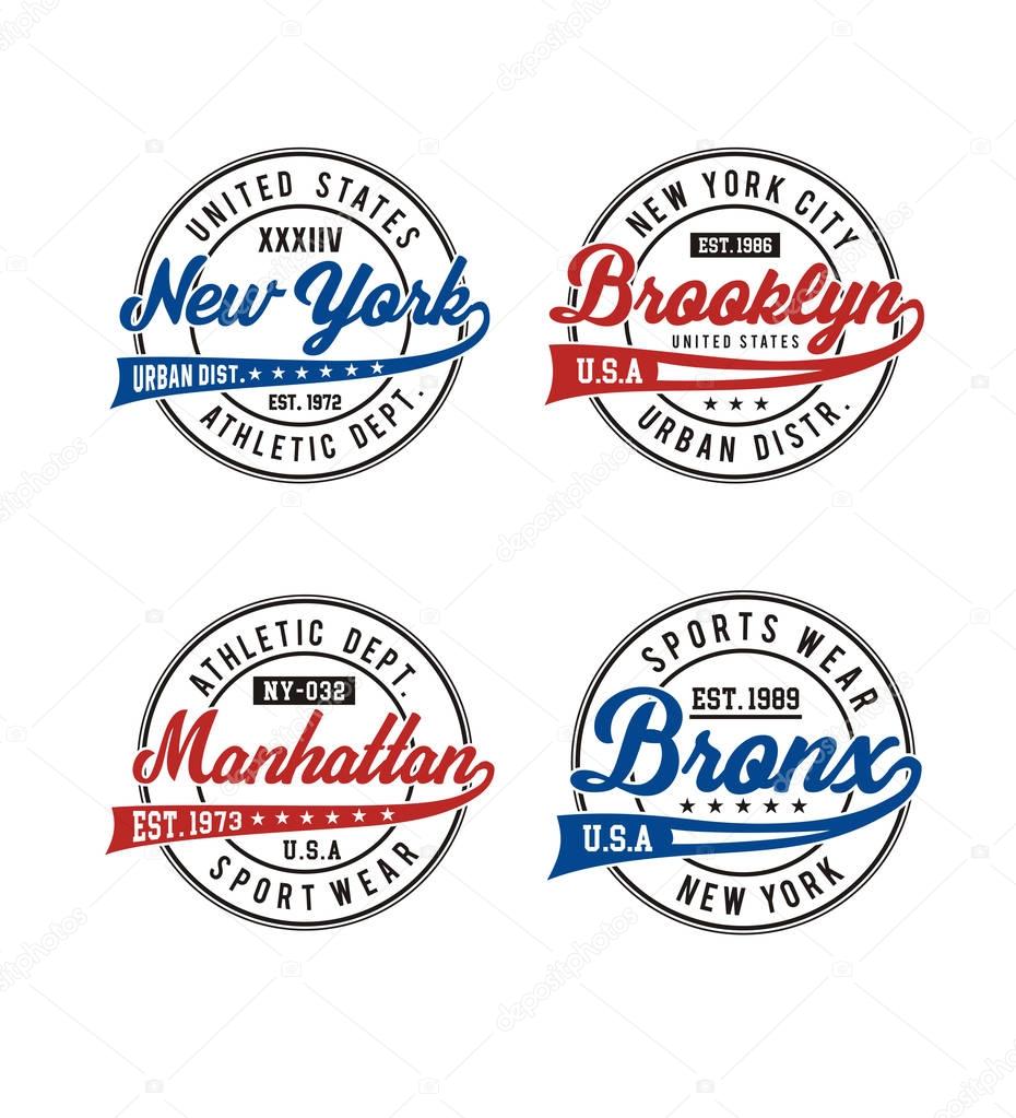 Set Varsity T-shirt Graphic, Vector Image