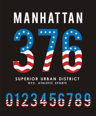 Manhattan, numara bayrağı ABD ayarla