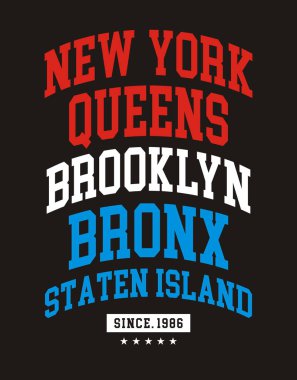 New York tipografi vektör resim