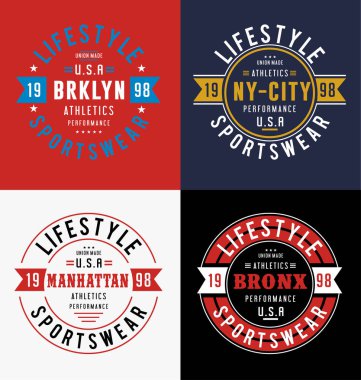 NY şehir tipografi tasarım ayarla