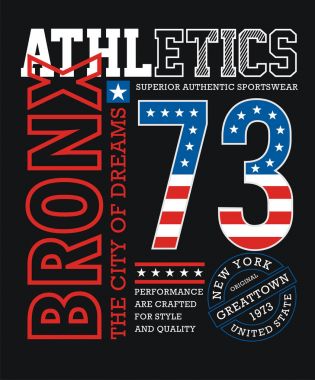 Atletik New York Bronx tipografi tasarım