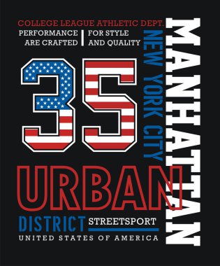 Atletik Manhattan tipografi tasarım