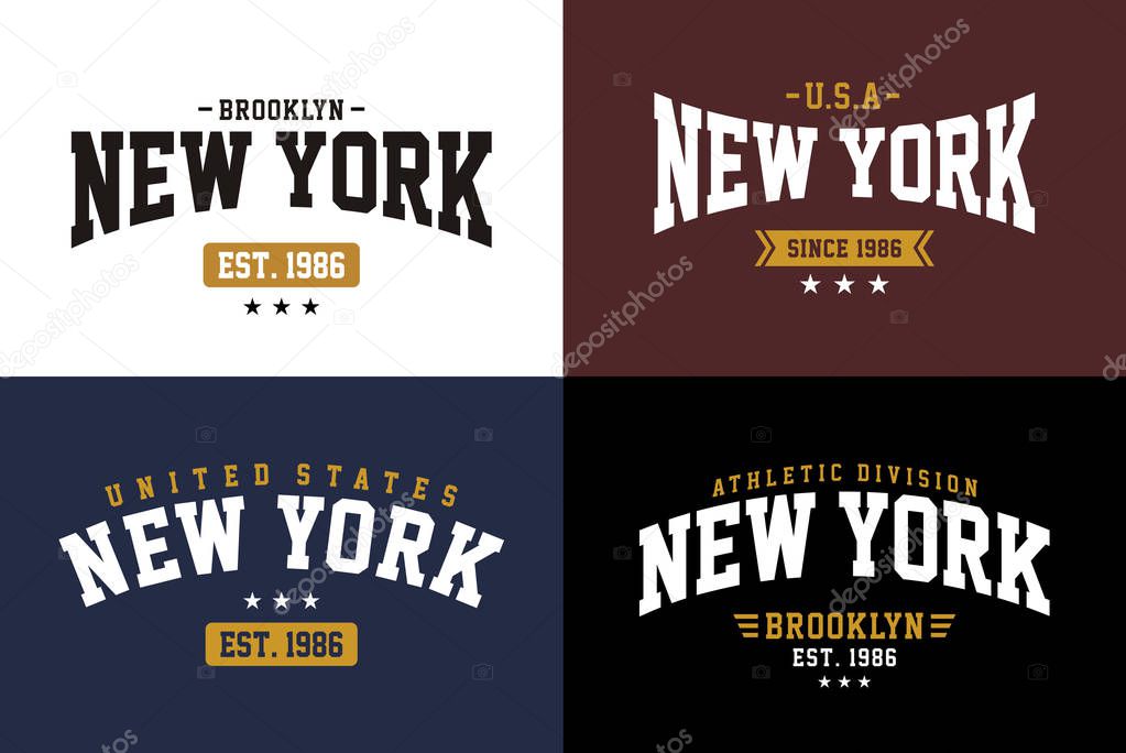 New York typography design T-shirt graphic