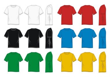 t-shirt şablonları vektör