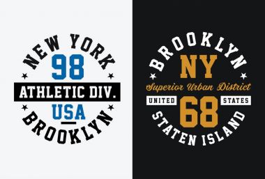 Atletik New York tipografi tasarım