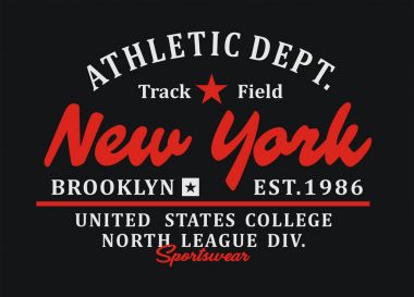 Atletik New York tipografi tasarım