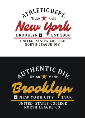 Atletik New York tipografi tasarım