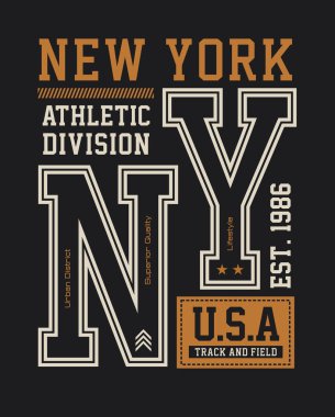 Atletik New York tipografi tasarım