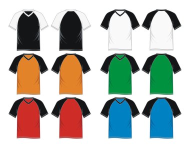 forması kısa kol raglan şablonları