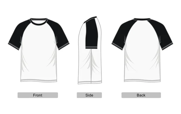 Shirt short Sleeve raglan — Stock Vector