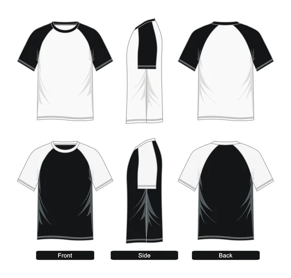 Shirt korte mouwen raglan — Stockvector