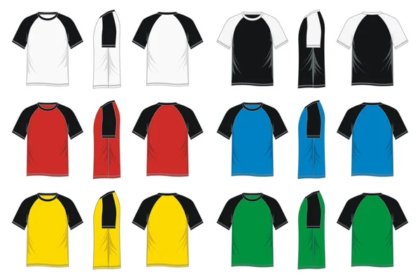 Camisa manga curta raglan — Vetor de Stock