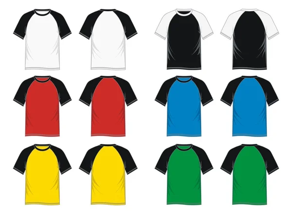 Camisa manga curta raglan — Vetor de Stock