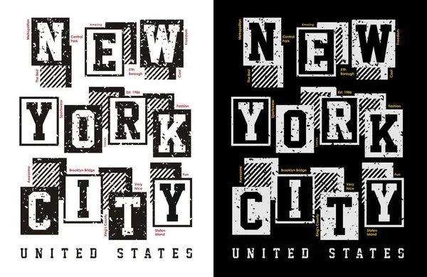 New York City tipografi vektör resim