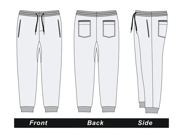 Adam Moda Pantolon Pantolon Erkek Moda Vektör Resim Tasarım — Stok Vektör