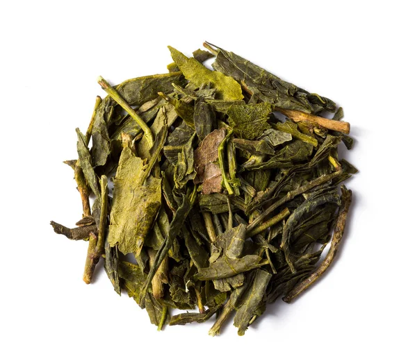 Getrocknete Blätter von grünem Tee Bancha japanisch — Stockfoto