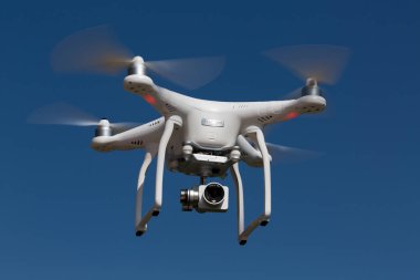 Niedernhausen, Almanya - 9 Nisan 2017: İle DJI indeks işlem Phantom 3 standart Q