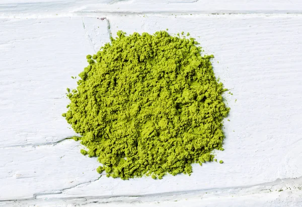 绿色抹茶粉 — 图库照片