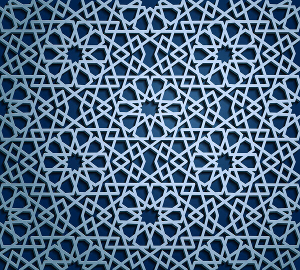 Set of islamic oriental patterns, Seamless arabic geometric ornament collection. Vector traditional muslim background. east culture, indian heritage, arabesque, persian motif, 3D. Ramadan kareem. Blue