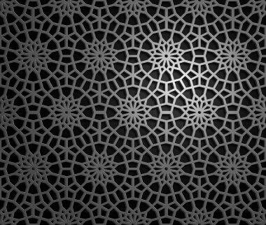 İslam oryantal desenleri, sorunsuz Arapça geometrik süsleme koleksiyon kümesi. Vektör geleneksel Müslüman arka plan. Doğu Kültür, Hint mirası, Arabesk, Farsça motifi 3d Ramazan kareem. Gümüş