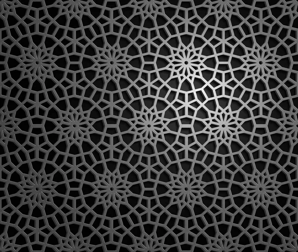 İslam oryantal desenleri, sorunsuz Arapça geometrik süsleme koleksiyon kümesi. Vektör geleneksel Müslüman arka plan. Doğu Kültür, Hint mirası, Arabesk, Farsça motifi 3d Ramazan kareem. Gümüş