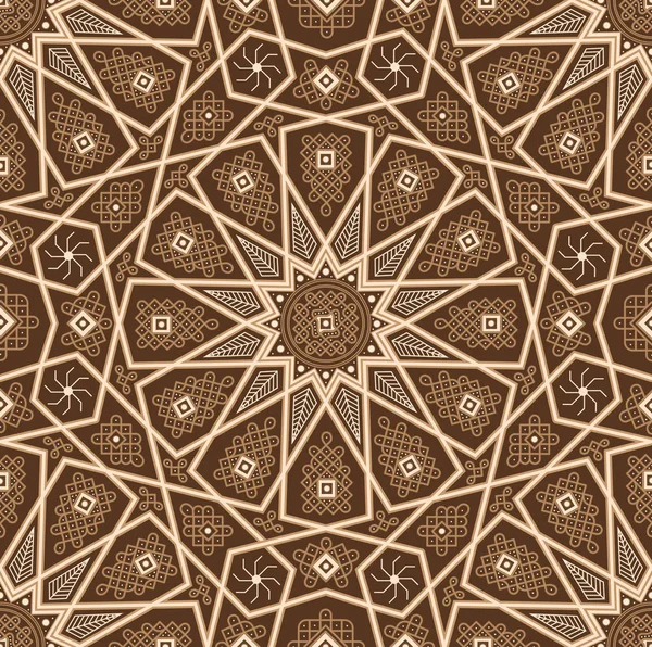 Σύνολο των ισλαμικών ανατολίτικα μοτίβα, άνευ ραφής Αραβικά γεωμετρικό κόσμημα συλλογή. Διάνυσμα παραδοσιακό μουσουλμανικό υπόβαθρο. Ανατολικό πολιτισμό, Ινδικός κληρονομιά, arabesque, Περσικά μοτίβο. Kareem Ραμαζάνι. καφέ — Διανυσματικό Αρχείο