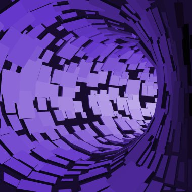 Printabstract tünel. Fütüristik tarzı. 3D soyut yüzey. Tüp dönüm. Perspektif arka plan.