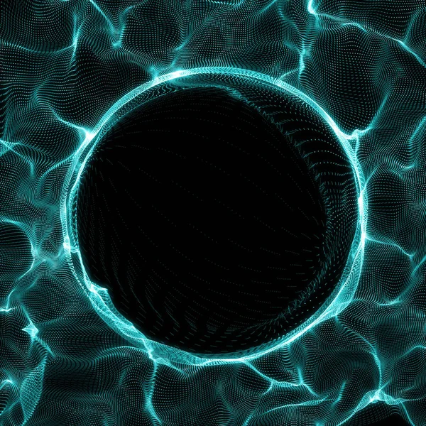 Futuristiska bakgrunden. Lightning vortex bakgrund. 3D render illustrator. Abstrakta Tunnel. Futuristisk stil. Att vrida röret. Perspektiv bakgrund. Ram med utrymme för text. — Stockfoto