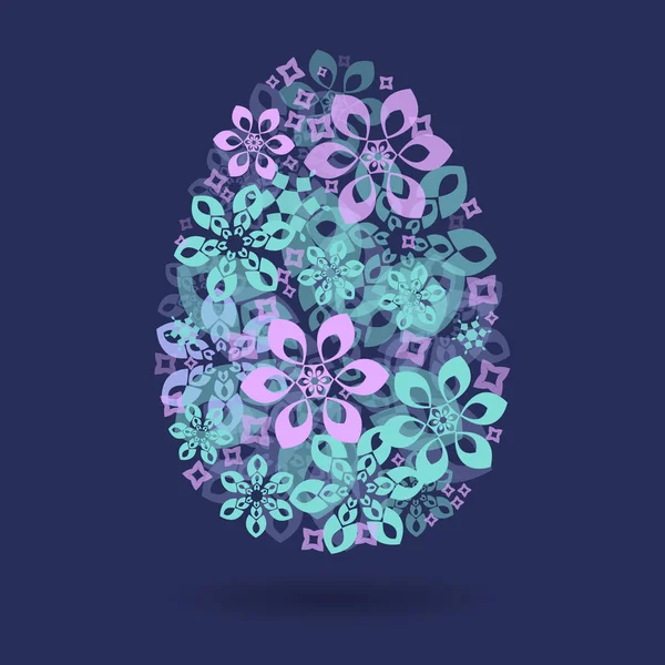 Telur dengan pola, sebagai simbol Paskah. Ilustrasi vektor . - Stok Vektor