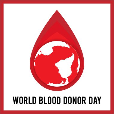 Dünya kan donör günü. Vektör çizim tatil için. 14 Haziran.