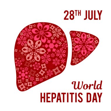 Dünya hepatit günü. Vektör çizim tatil için.