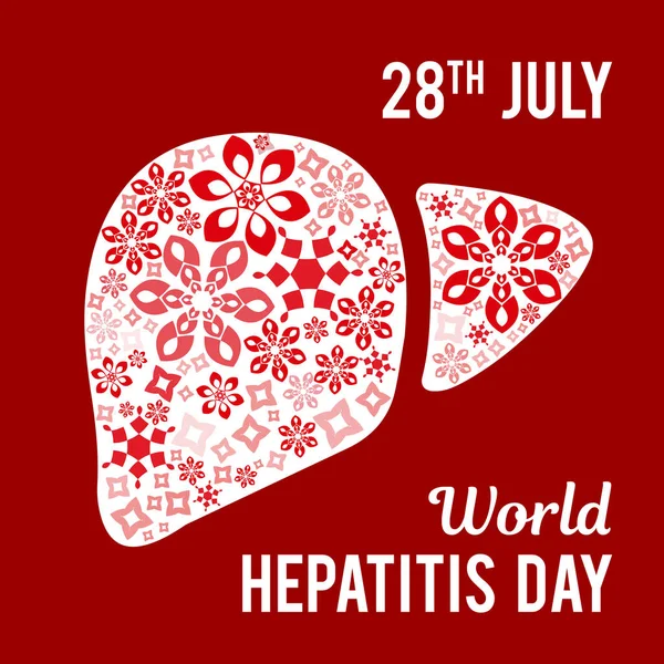 Dünya hepatit günü. Vektör çizim tatil için.