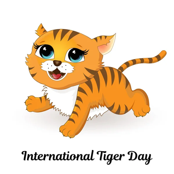 Internationaler Tigertag. — Stockvektor