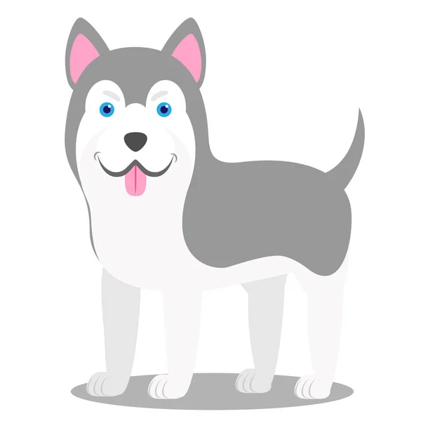 Vektör çizim bir köpek. Çocuk resim stilize. Husky