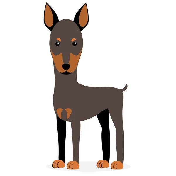 Vektör çizim bir köpek. Çocuk stilize resim.