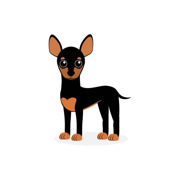 Vektör çizim bir köpek. Çocuk stilize resim.