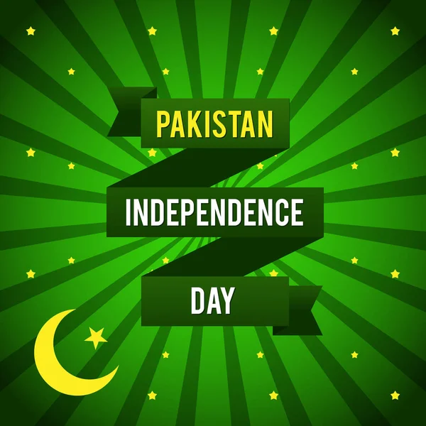 Pakistan Bağımsızlık günü. Tasarlamak tatil vektör çizim.