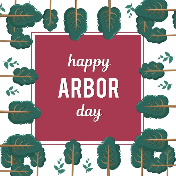 Arbor Day. Picture of a tree. Vector illustration for a holiday. Symbol of arboriculture, forests, agriculture. Space for text