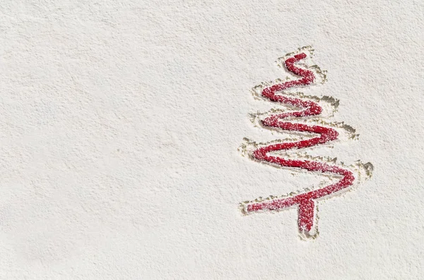 Noel taze kar dokulu arka plan. Yukarıda, üstten görünüm alınan görüntü.