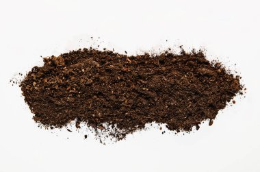 Toprak doku arka plan üzerinde beyaz izole