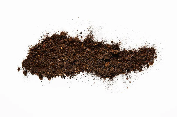 Soil texture background isolated on white — Stock Photo, Image